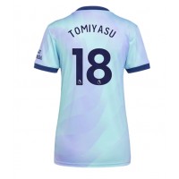 Camisa de Futebol Arsenal Takehiro Tomiyasu #18 Equipamento Alternativo Mulheres 2024-25 Manga Curta